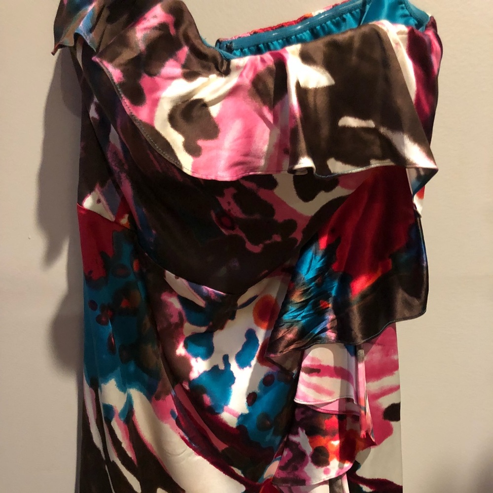 Ruffled cocktail dress.